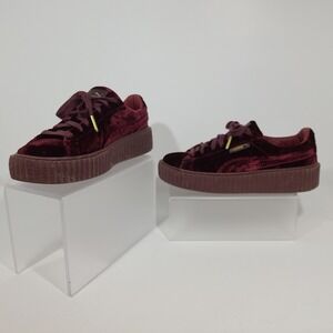Puma Fenty By Rihanna 6.5 Burgundy Velvet Crush Creeper Platform Chunky Sneaker